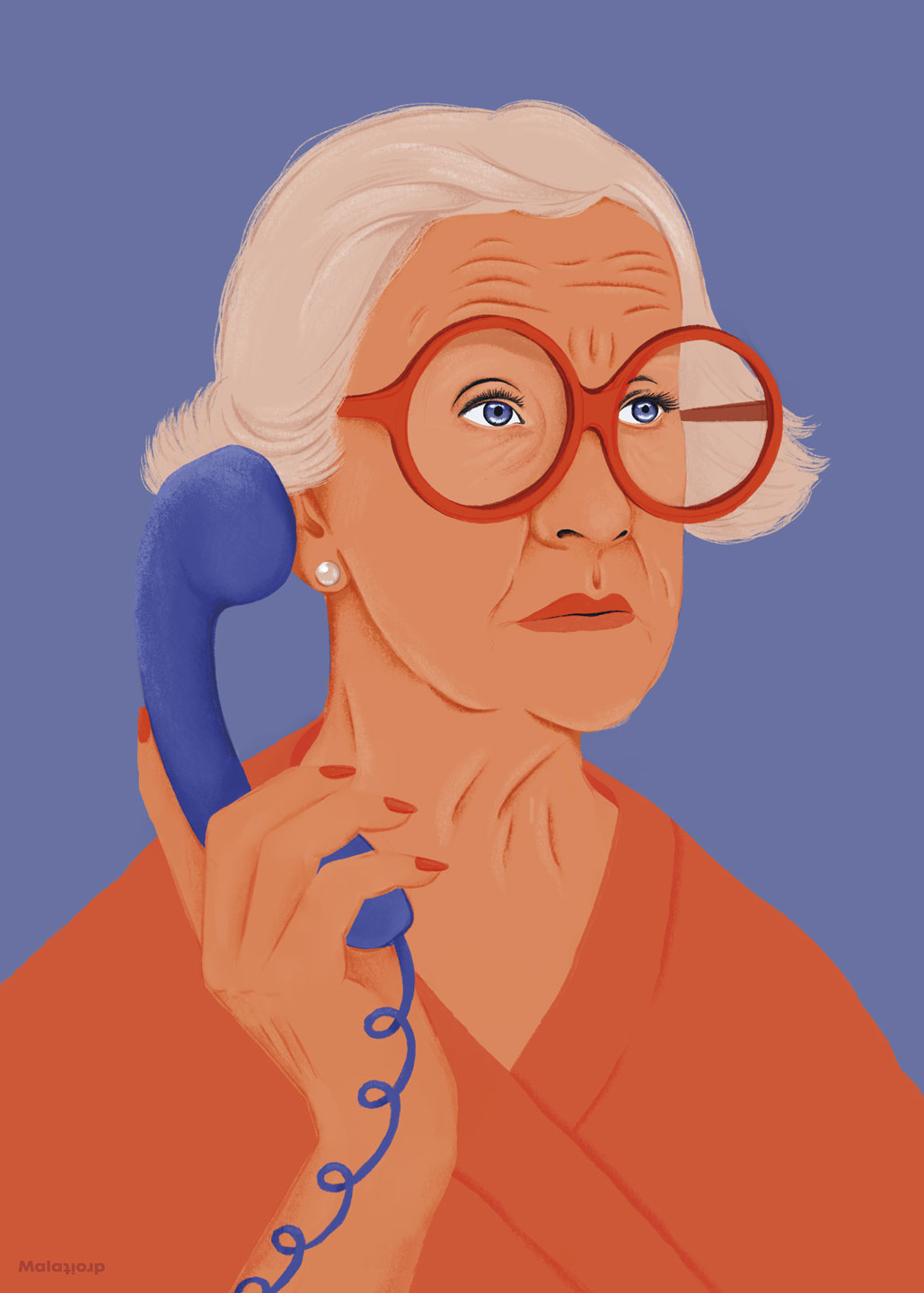 Call   Girl   Blå   Orange   Af   Maladroit
