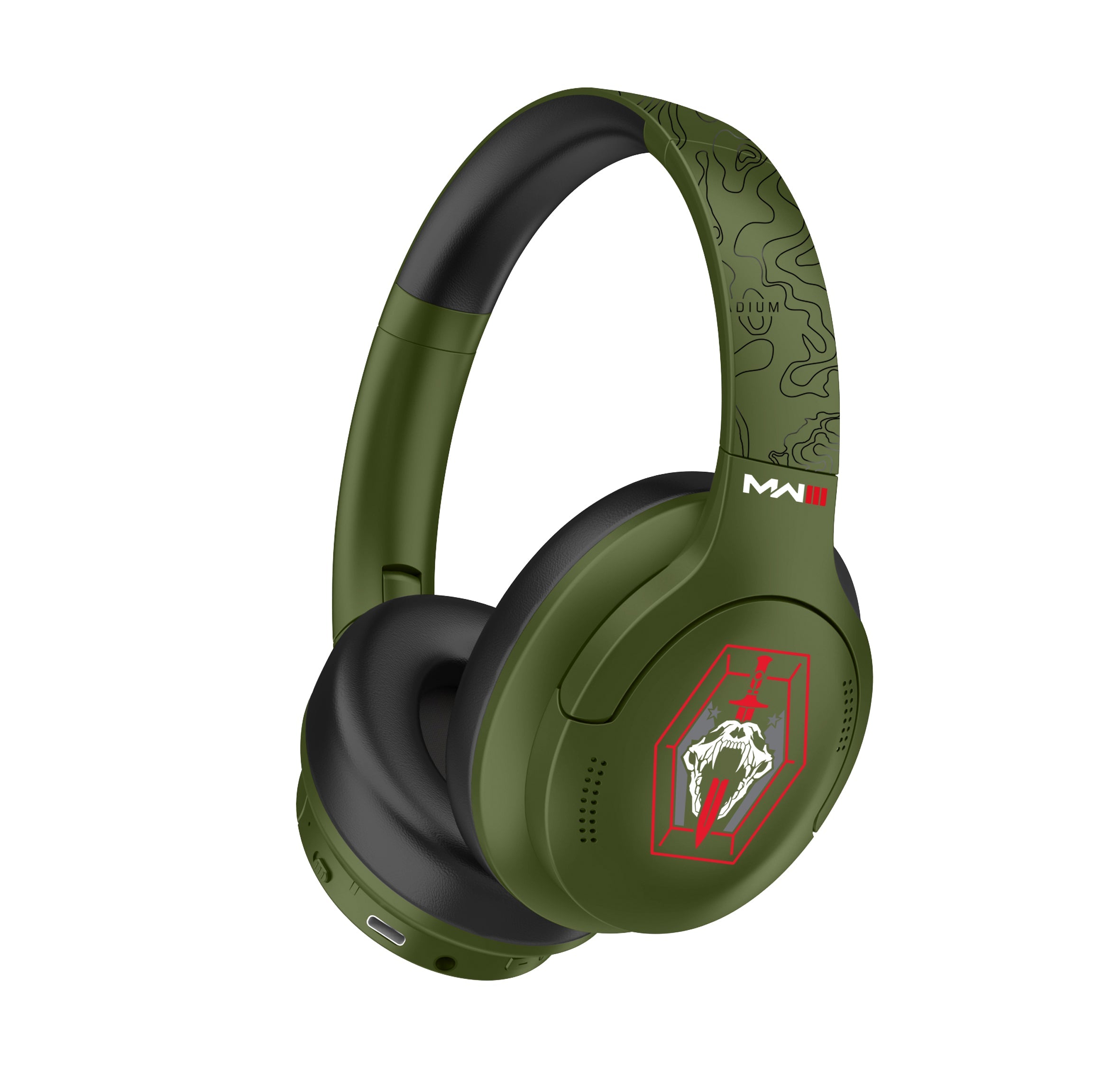 Call   Of   Duty   Olive   Snake   Trådløse   Høretelefoner   Med   Aktiv   Støjreduktion   Headset   Geekd   Dk