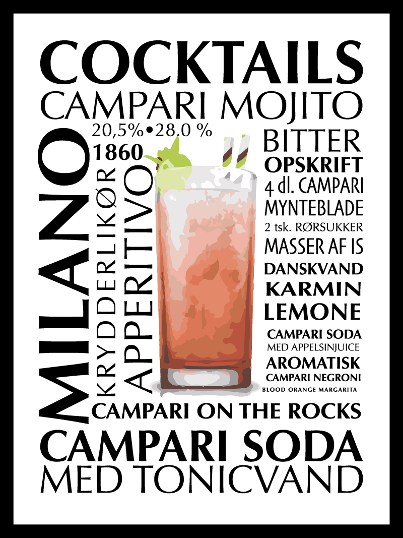 Campari   Mojito   Cocktail   Plakat