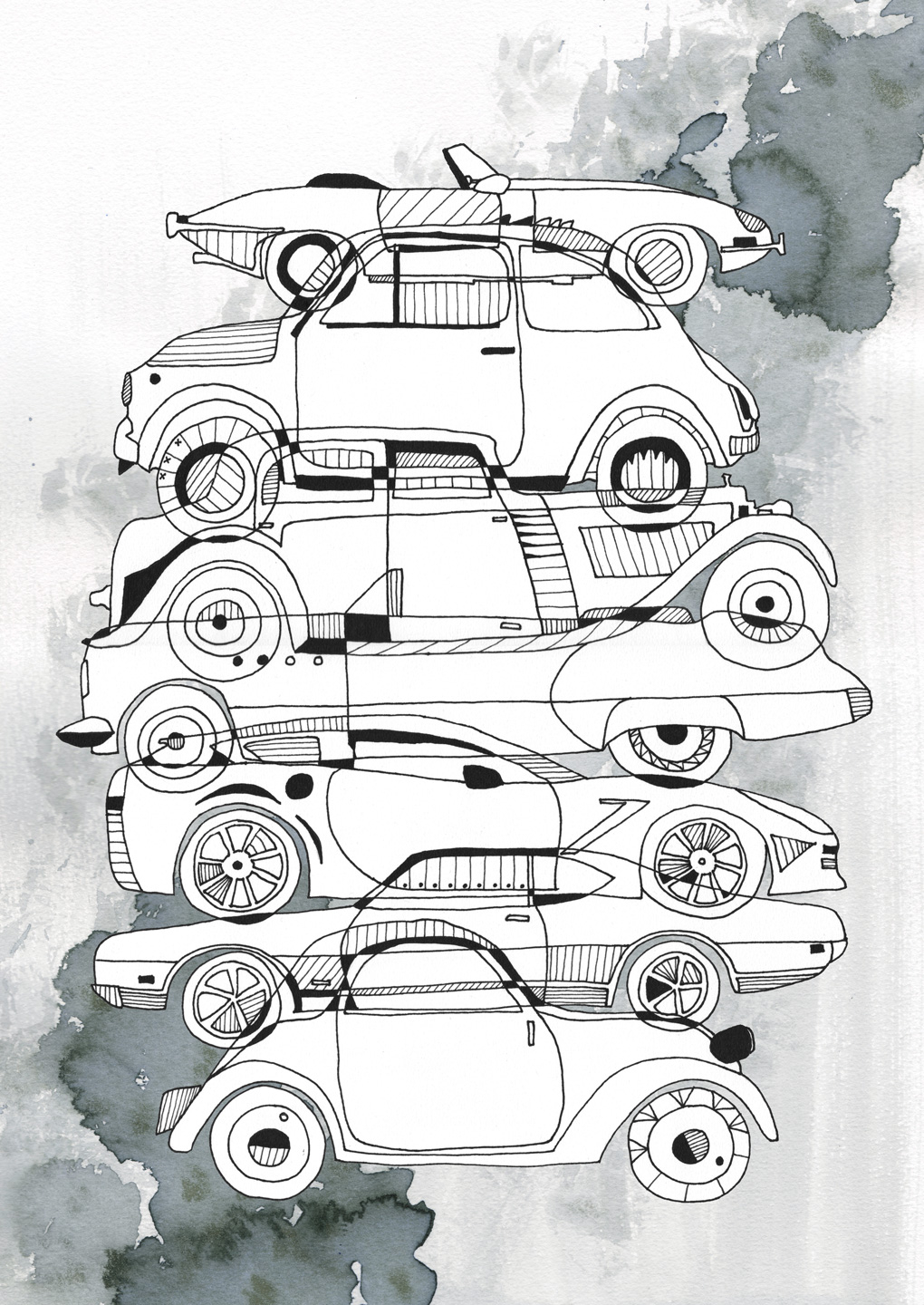 Cars   Af   A   Mile   In   The   Woods