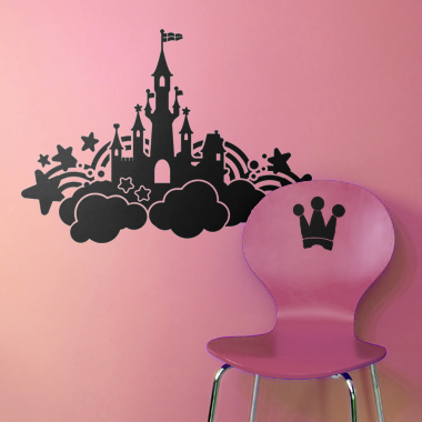 Castle   In   The   Sky   Wallsticker   Af   Alan   Smithee    56x38   Cm