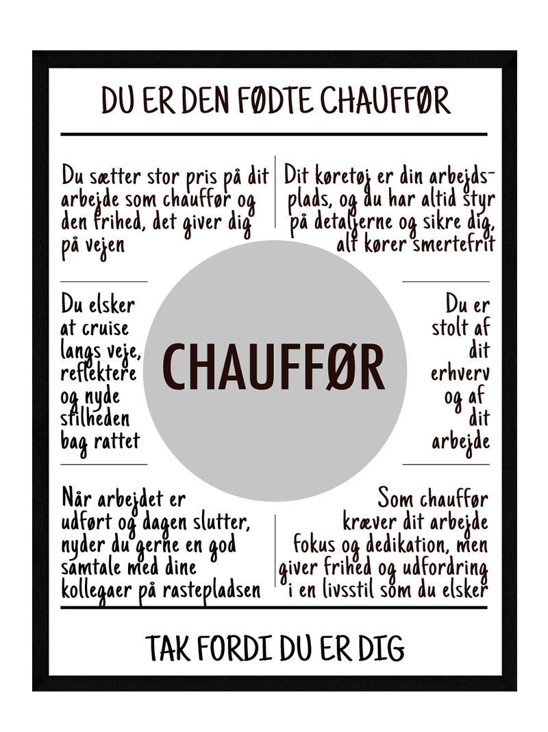 Chauffør   Plakat