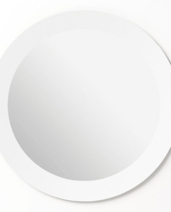 Cirkel   50   Cm    Magnetisk   Spejl   Med   Hvid   Kant