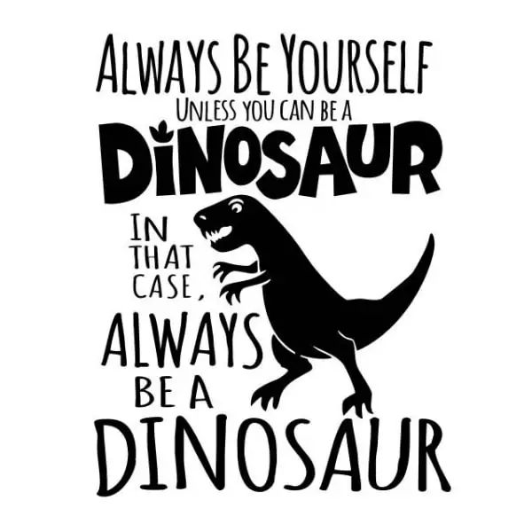 Citat   Dinosaurus   Wallsticker    Always   Be   A   Dinosaur