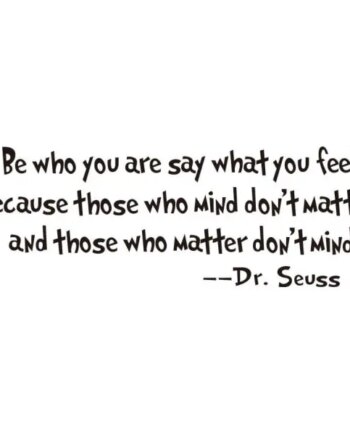 Citat   Wallsticker    Be   Who   You   Are    Say   What   You   Feel
