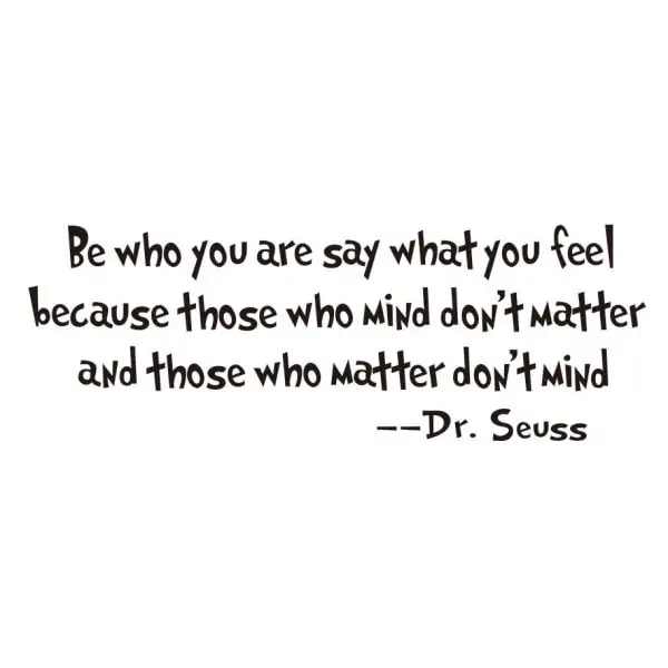 Citat   Wallsticker    Be   Who   You   Are    Say   What   You   Feel