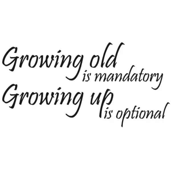 Citat   Wallsticker    Growing   Up   Is   Optional    57x29cm
