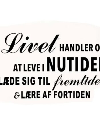 Citat   Wallsticker    Livet   Handler   Om    43x76cm