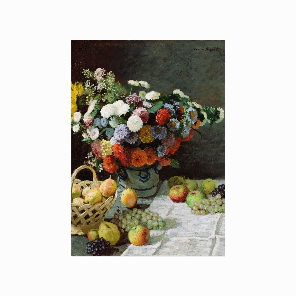 Claude Monet Still Life With Flowers And Fruit