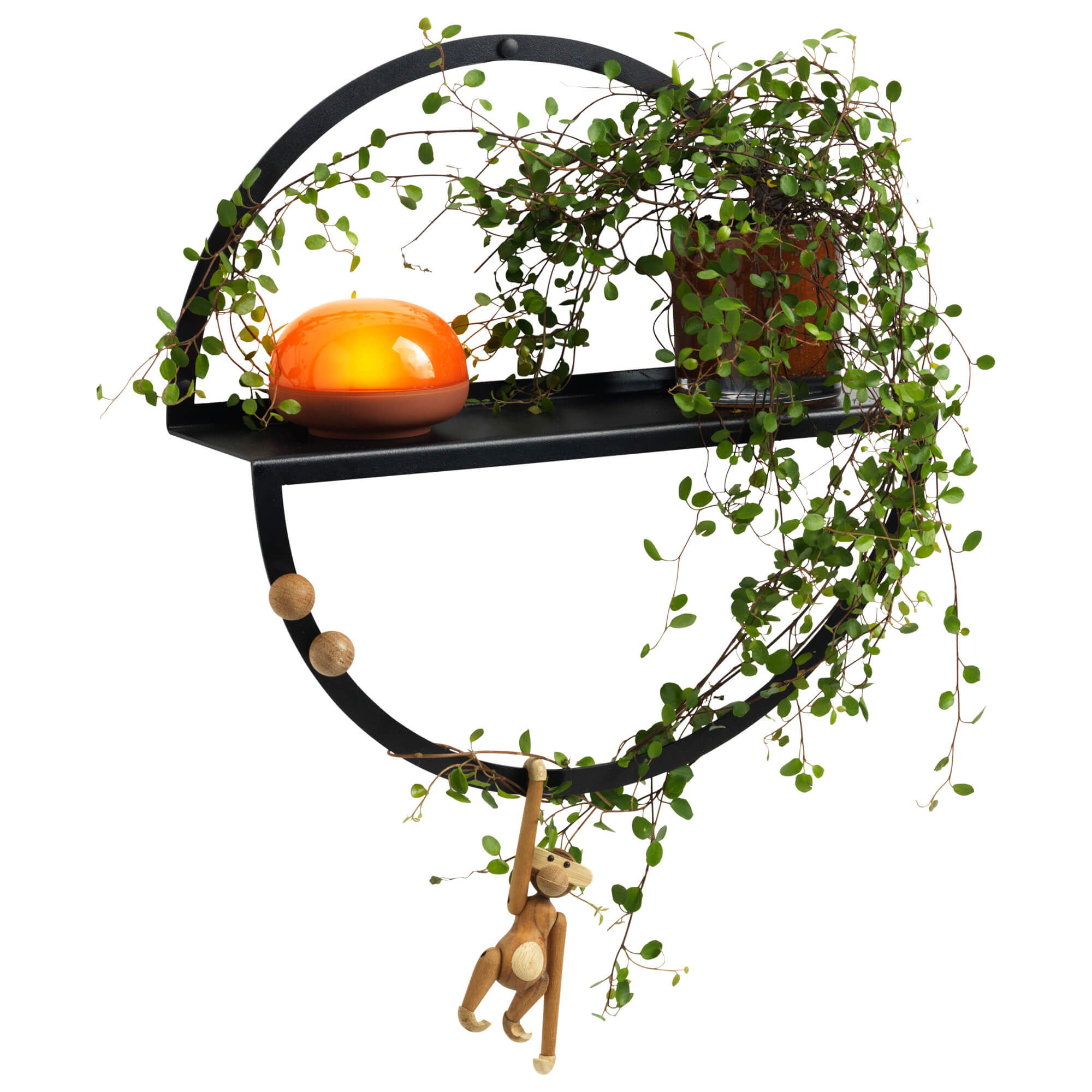 35   Cm    Cirkel   Hylde    Sort   Metal
