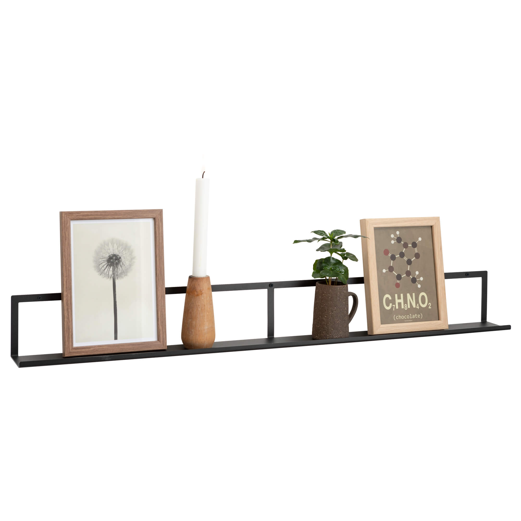 90   Cm    Gallerihylde    Sort   Metal