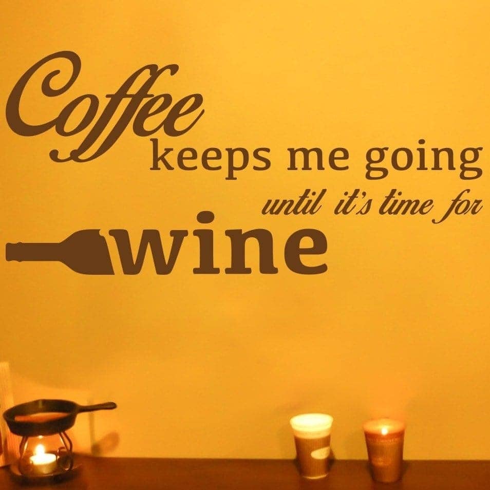 Coffee   Wine   Wallsticker