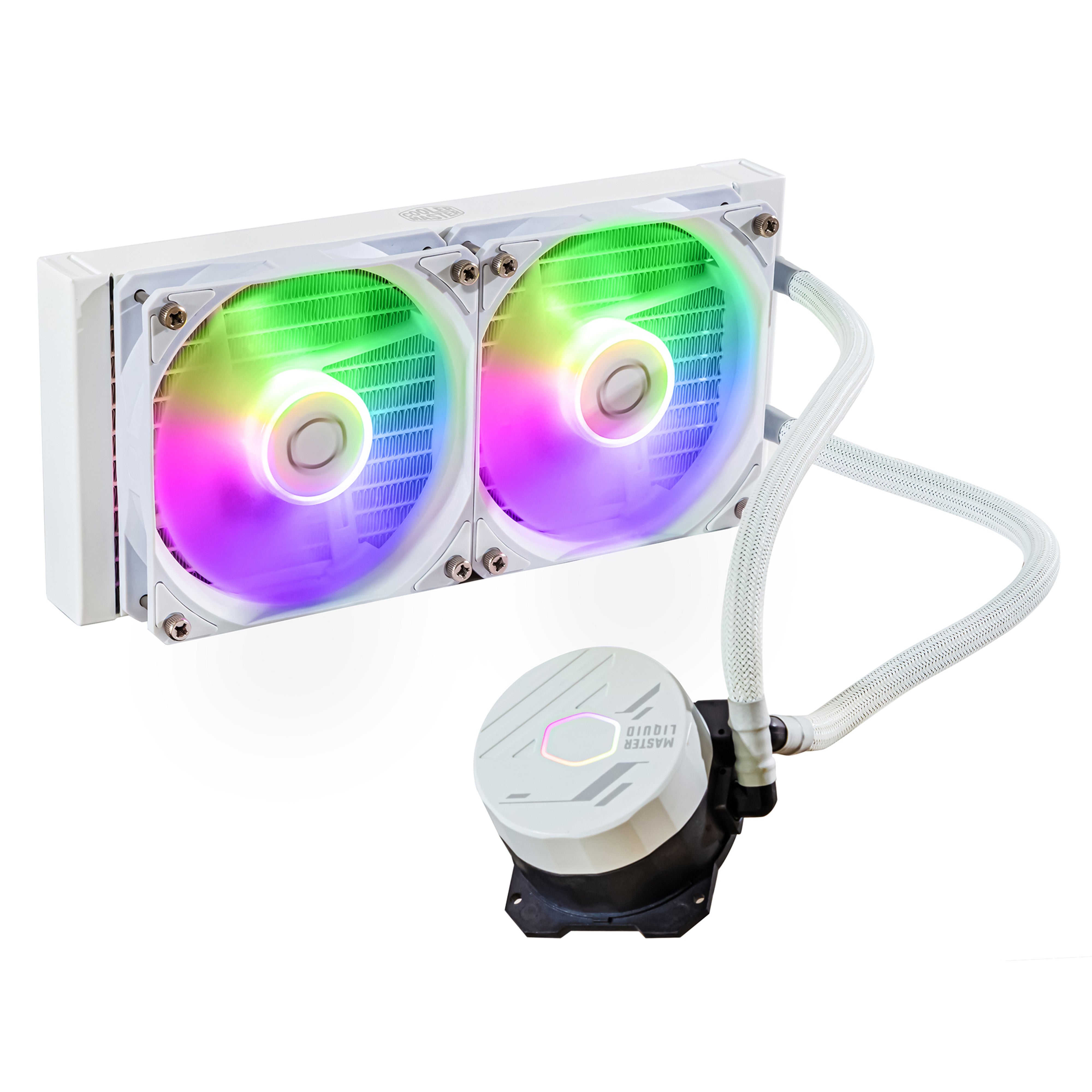 Cooler   Master   Masterliquid   Lite   240l   Core   Argb   Processors   Flydende   Kølesystem     - Pack   Hvid   120   Mm   Vandkøling   Geekd   Dk