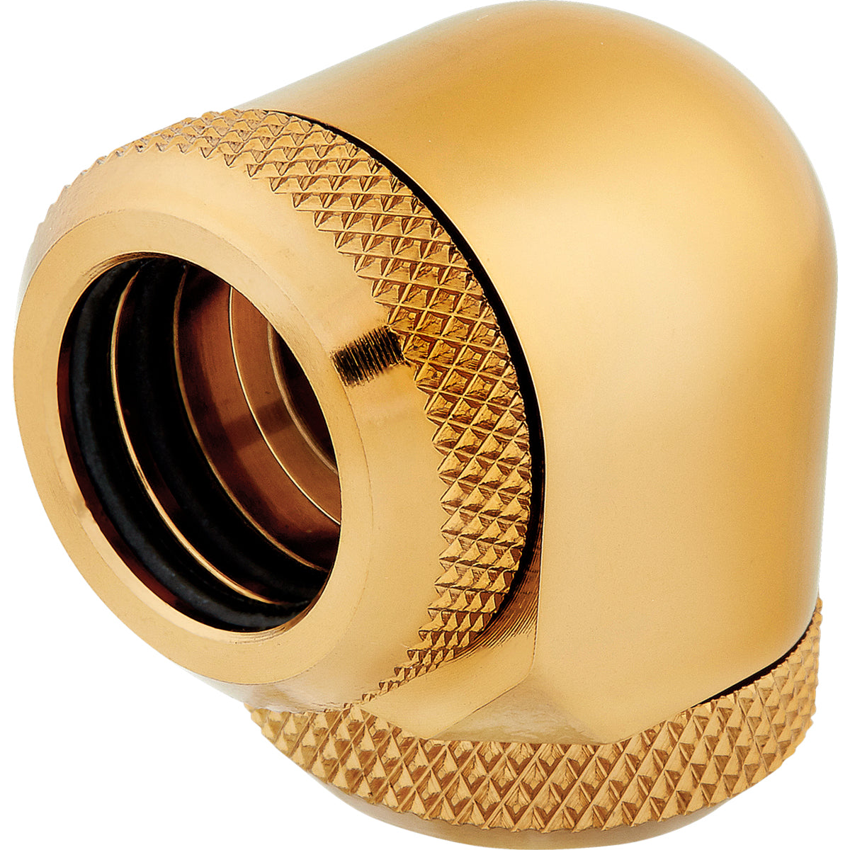 Corsair Hydro X Series Xf Hardline 90â 14mm Od Vinklet Fitting Til Flydende Kølesystem - Pack Guld Vandkøling Geekd Dk