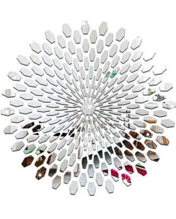 3d   Spejl   Wallsticker   Solform     Akryl   Vægdekoration   I   Moderne   Design    225   Stk    Silver