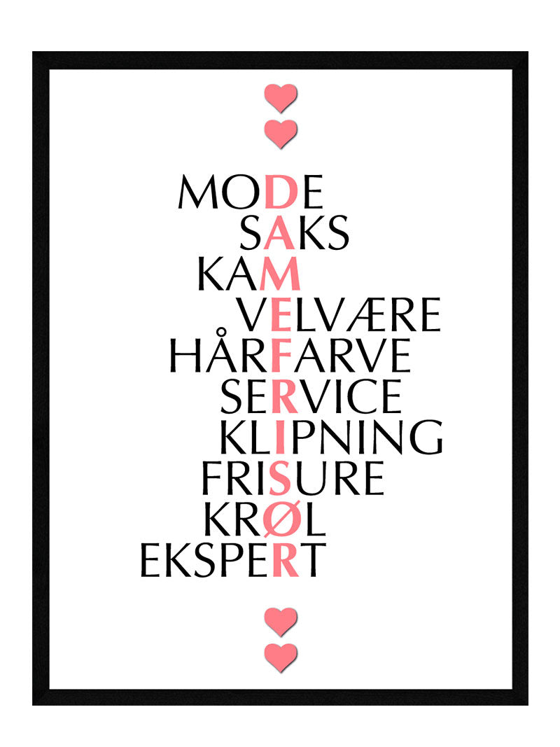Damefrisør   Citat   Plakat