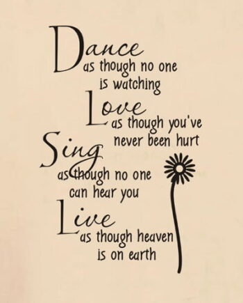 Dance   Love   Sing   Live   Wallsticker
