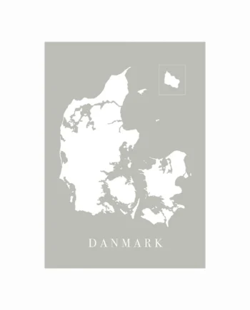 Danmarkskort   Grå