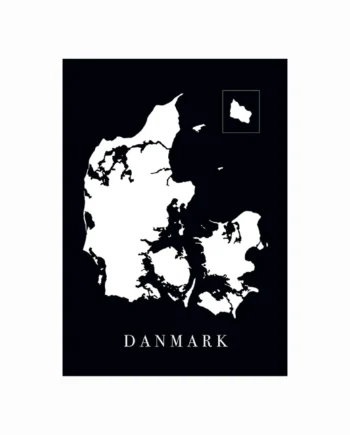 Danmarkskort   Sort