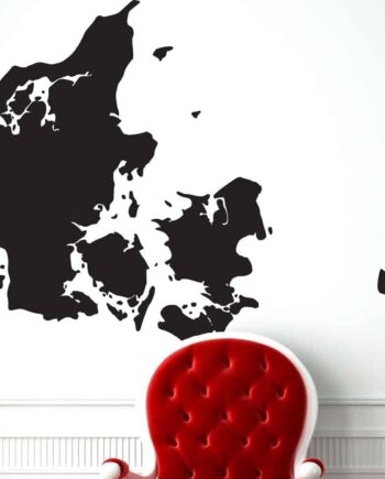 Danmarkskort   Wallsticker