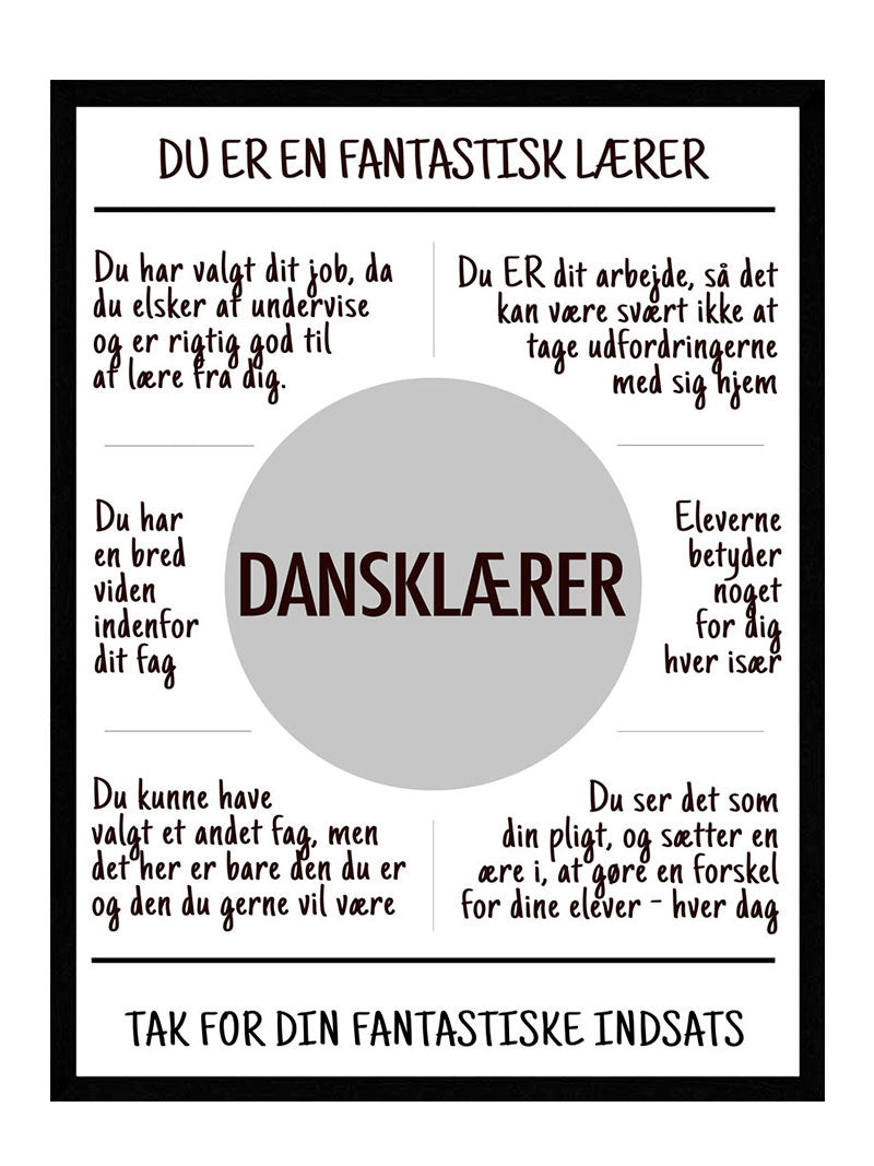Dansklærer   Plakat