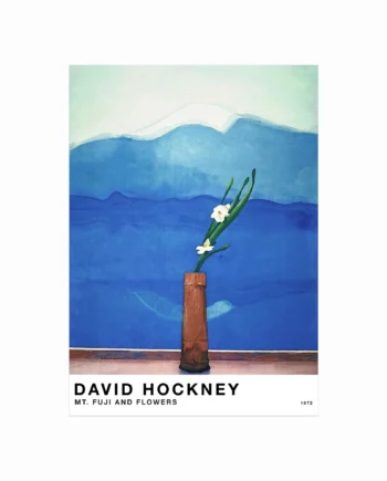 David   Hockney   Plakat    Mount   Fuji   And   Flowers