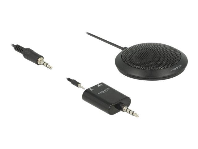 Delock   Condenser   Table   Microphone   Mikrofon   Kabling  - 32db   Omni - Directional   Sort