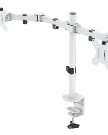 Deltaco   Dual   Monitor   Skærm   Arm   13   Quot  - 32   Quot    Skærme   Hvid   Skærmophæng   Geekd   Dk
