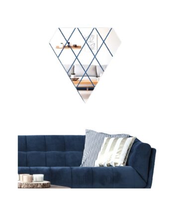 Diamantspejl   Wallsticker    Flot   Selvklæbende   Akryl   Spejl   Klistermærker    28   4x29   7cm    14   Dele