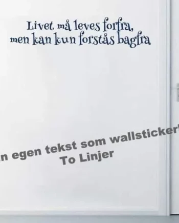 Din   Egen   Tekst   To   Linjer   Wallsticker