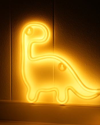 Dino   Neon   Led   Lampe   Varm   Hvid