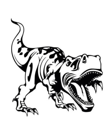 Dinosaurus   Wallsticker    Brølende   T - Rex    42x45cm