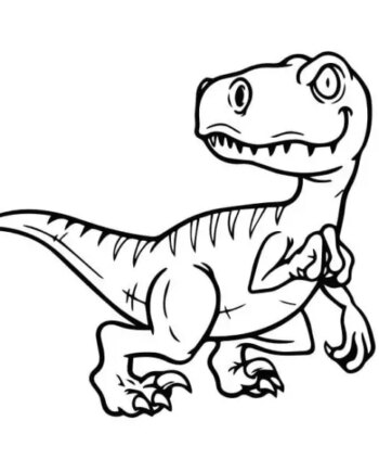 Dinosaurus   Wallsticker    Velociraptor   Baby    58x61cm