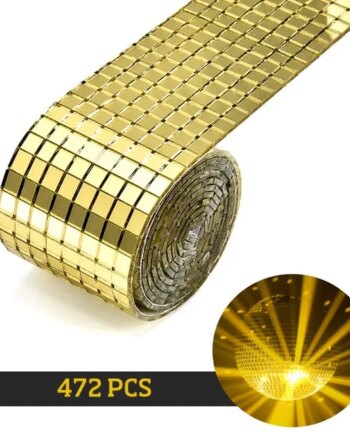 Diy   Spejlvæg    Selvklæbende   Mini - Mosaikfliser   I   ægte   Glas    Mål :  4x30cm    Gold