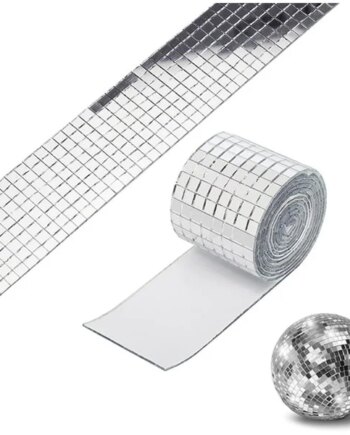 Diy   Spejlvæg    Selvklæbende   Mini - Mosaikfliser   I   ægte   Glas    Mål :  4x100cm    Silver