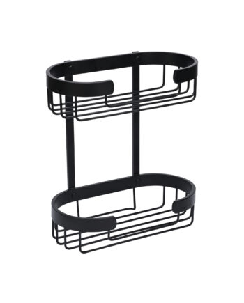 Dobbelt   Brusehylde   Sort   Aluminium