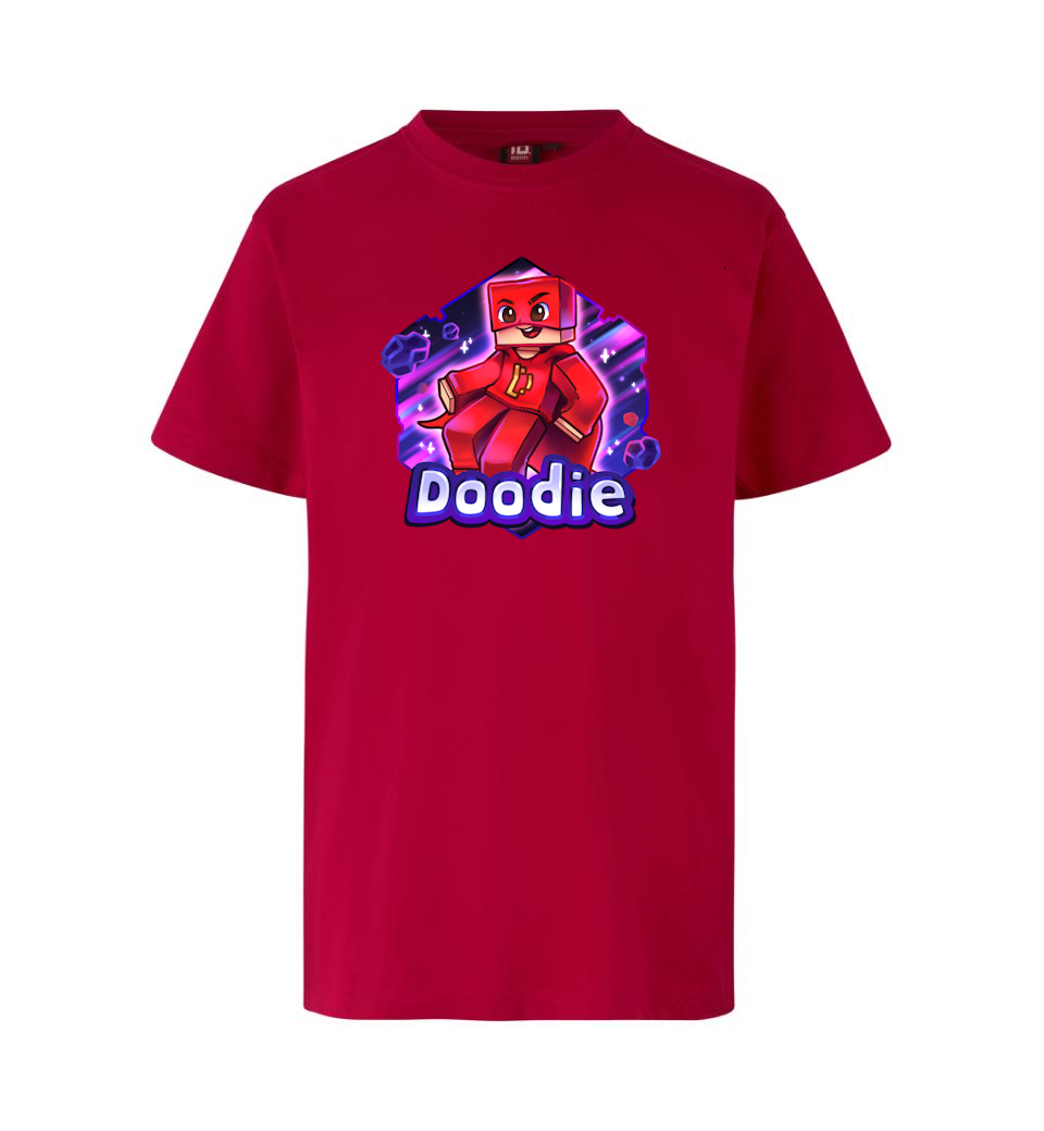 Doodie   Tee   Rød   T - Shirt   Geekd   Dk