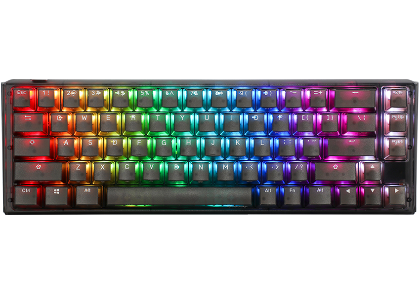 Ducky   One       Aura   Black   Nordic   Sf   65    Cherry   Red   Rgb   Tastatur   Geekd   Dk