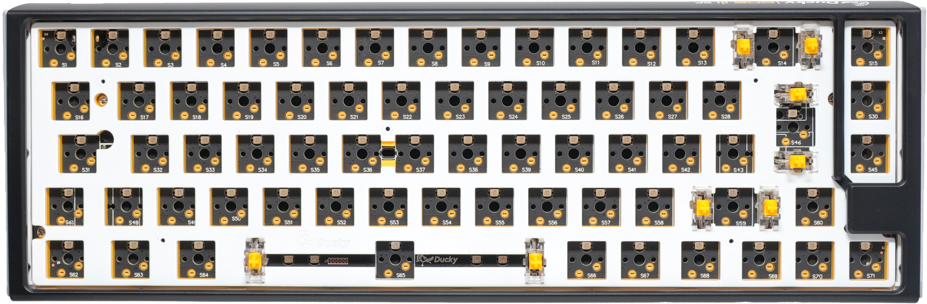 Ducky   One       Hot   Swap   Iso   Barebone   Black   Sf   65    Rgb   Without   Switches   Keycaps