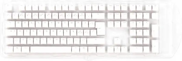 Ducky   White   115   Keycap   Set   Seamless   Double - Shot   Pbt   Nordic   Layout