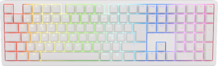 Ducky   Zero   White   Cherry   Brown   Rgb   Trådløs