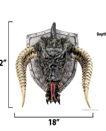 Dungeons     Dragons    D   D    Foam   Figure   Wall   Trophy :  Black   Dragon   Plaque