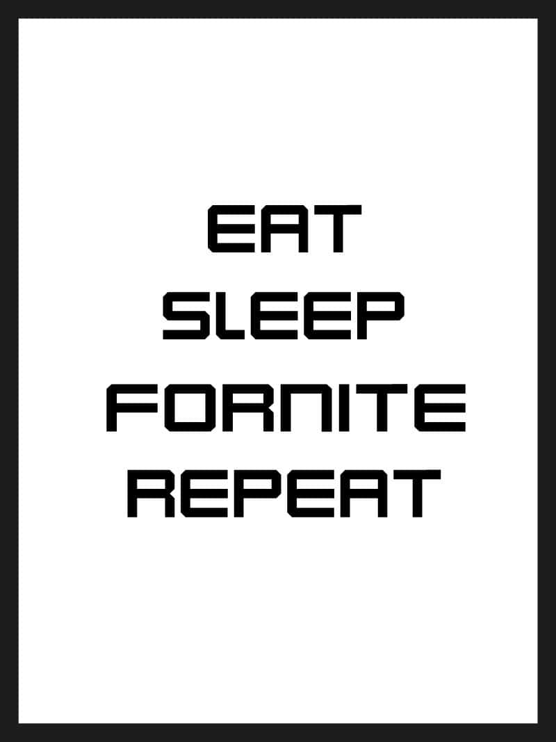 Eat   Sleep   Fortnite   Repeat   Gamer   Plakat