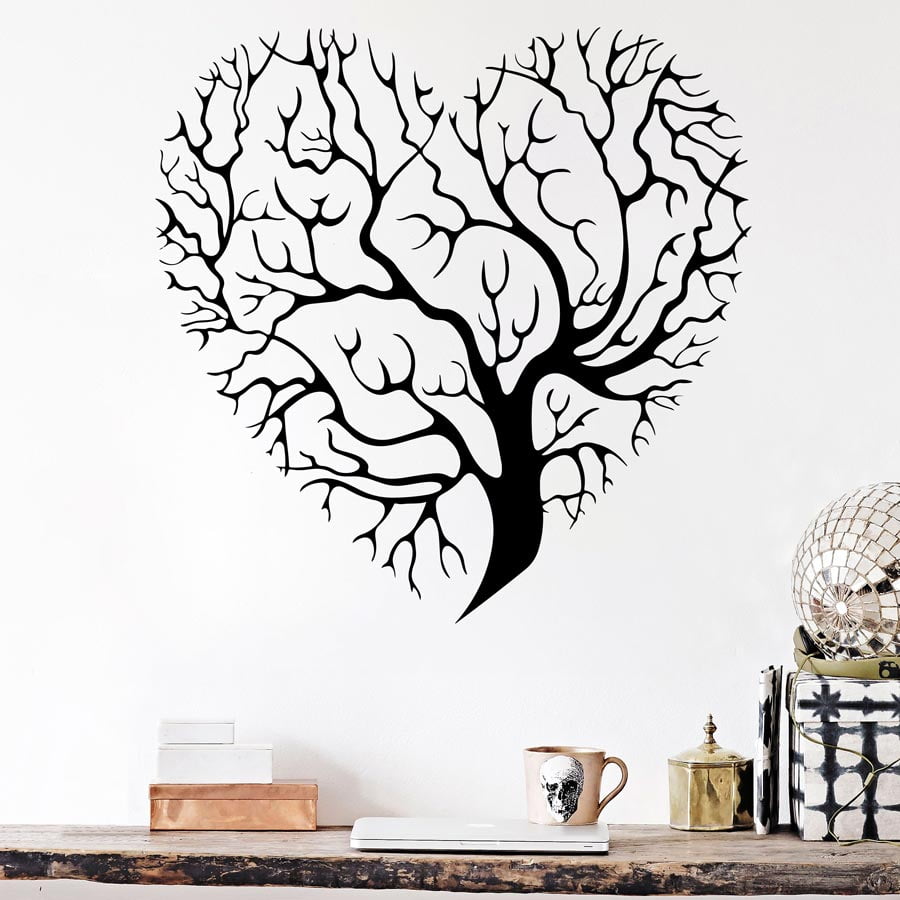 Egetræ   Hjerte   Wallsticker