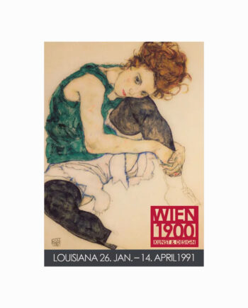 Egon   Schiele    Woman   Sitting    Exhibition   Poster