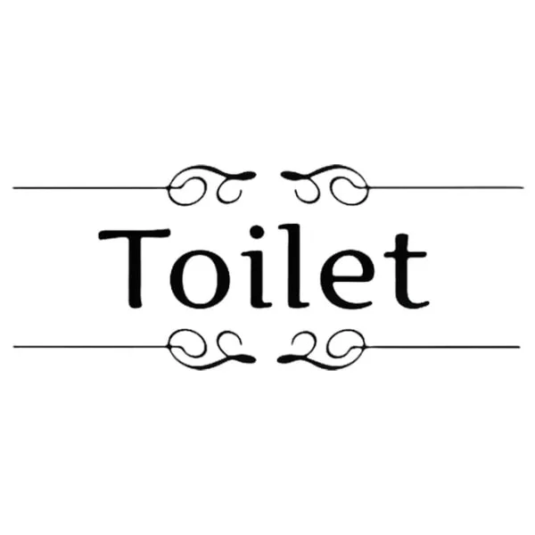 Lille Elegant Retro Toilet Skilt 28x10cm