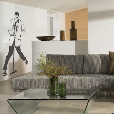 Elvis   Wallsticker   Af   Jesper   Haun    50x83   Cm