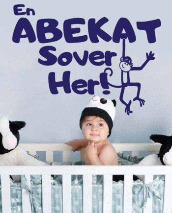 En   Abekat   Sover   Her   Wallsticker