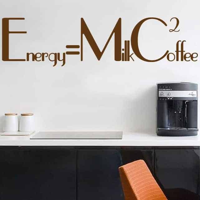 Energy     Milk   Coffe   Wallsticker