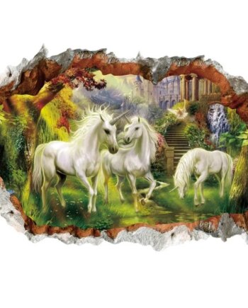 Enhjørning   Wallsticker    Hul   I   Væggen    Enhjørninger   I   Eventyrland
